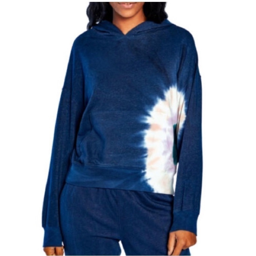 Wildfox Hadley Long Sleeve Tie-Dye Hoodie Sweatshirt NWT S